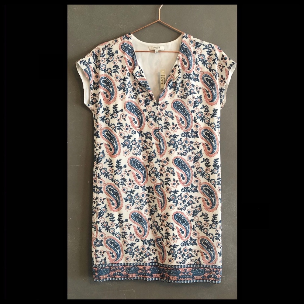 NWT MADEWELL Silk Shift Dress